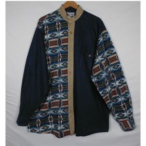 Vintage Chaparral Ridge Brush Popper Western Button Up Shirt Men's Size L Cowboy